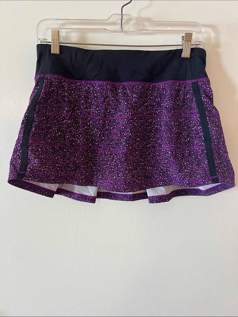 lululemon athletica Purple Sparkle Athletic Skort with Black Waistband